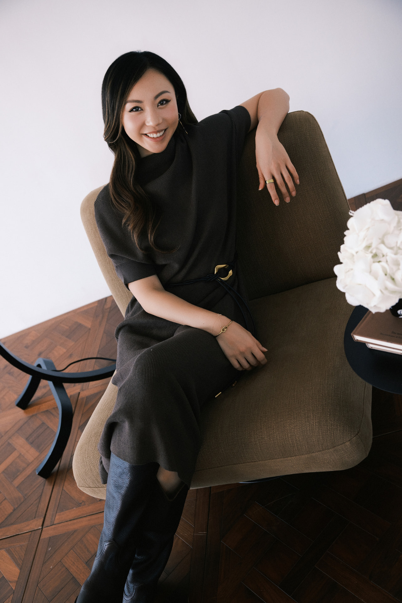 Jojo at home in an armchair